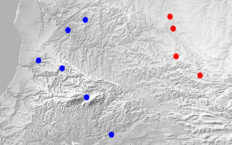 Map of the region